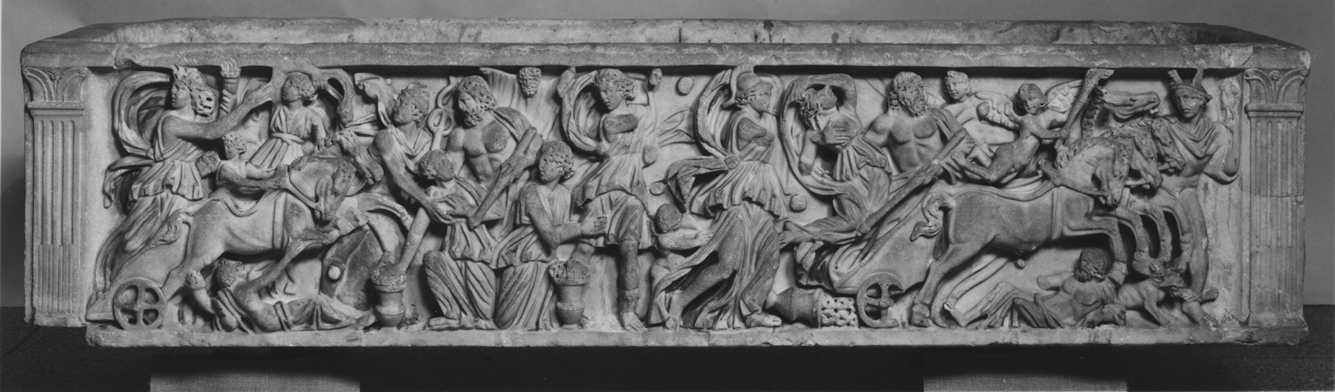 Sarcophagus with the abduction of Persephone by Hades