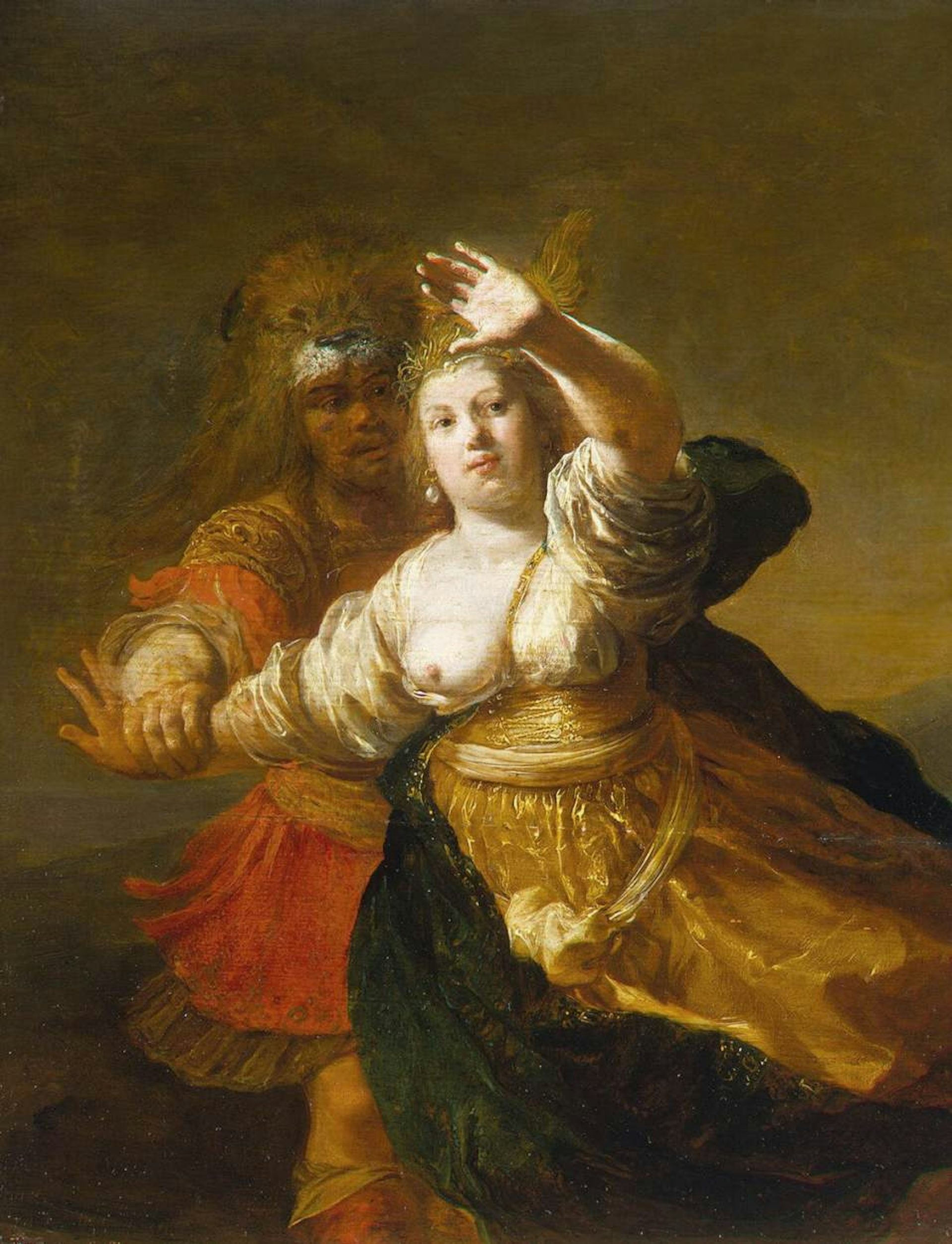 Hercules Obtaining the Girdle of Hippolyta by Nikolaus Knüpfer